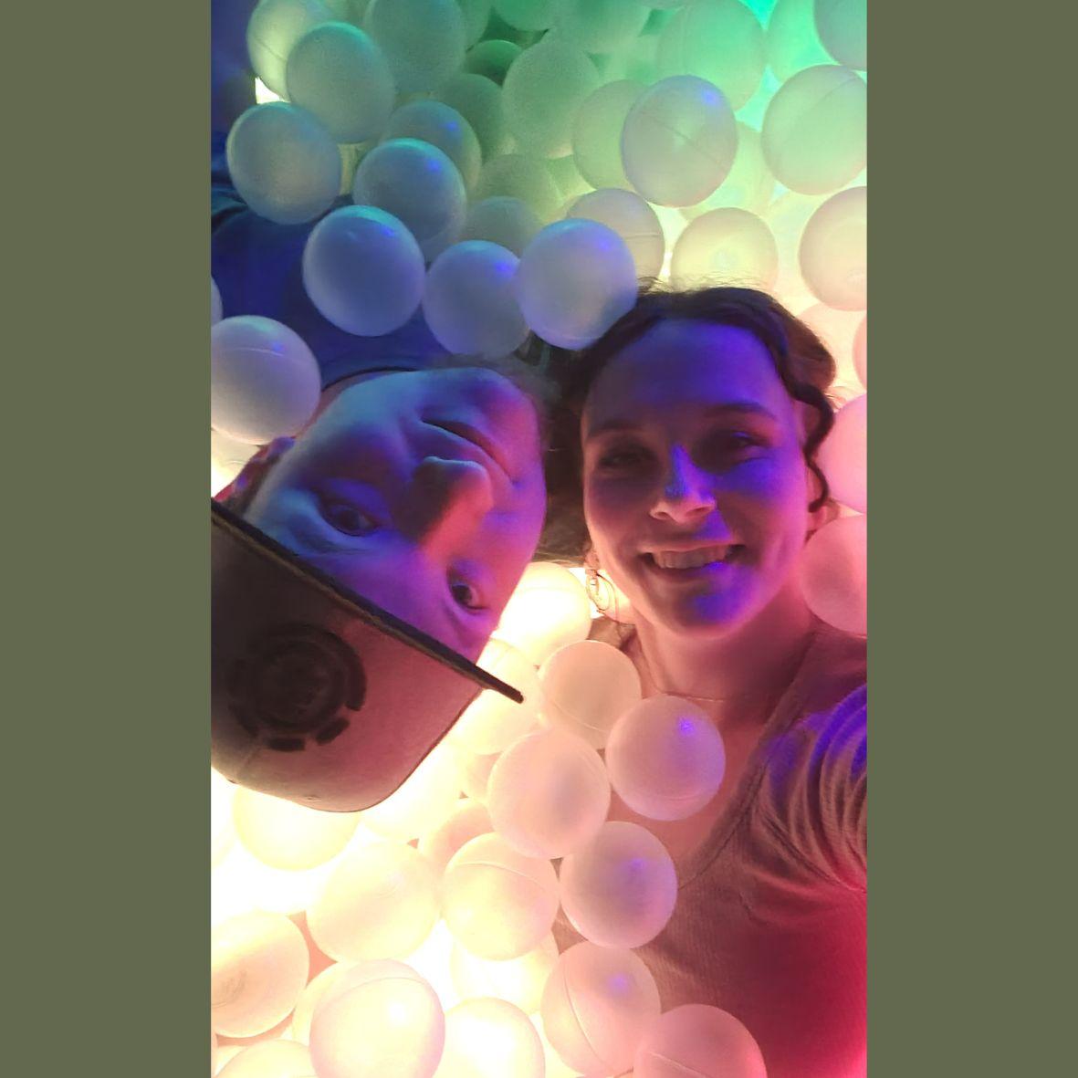 A ball pit for adults at Hopscotch in Portland.