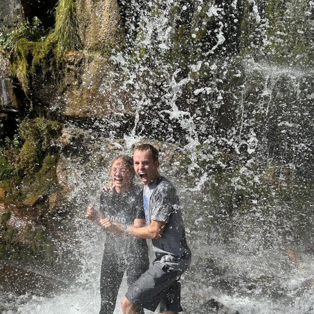 Waterfall hike w/ parents (my dad got in after)