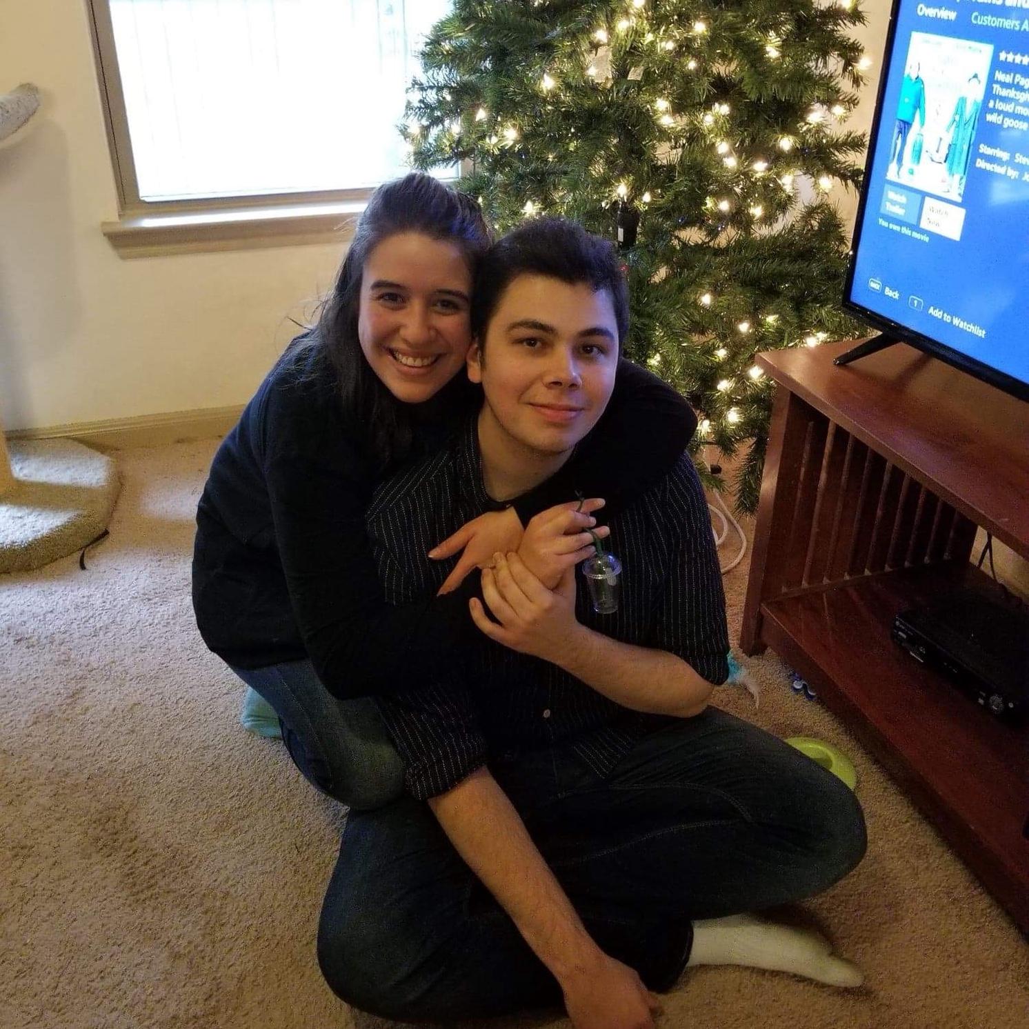 Putting up our first Christmas tree