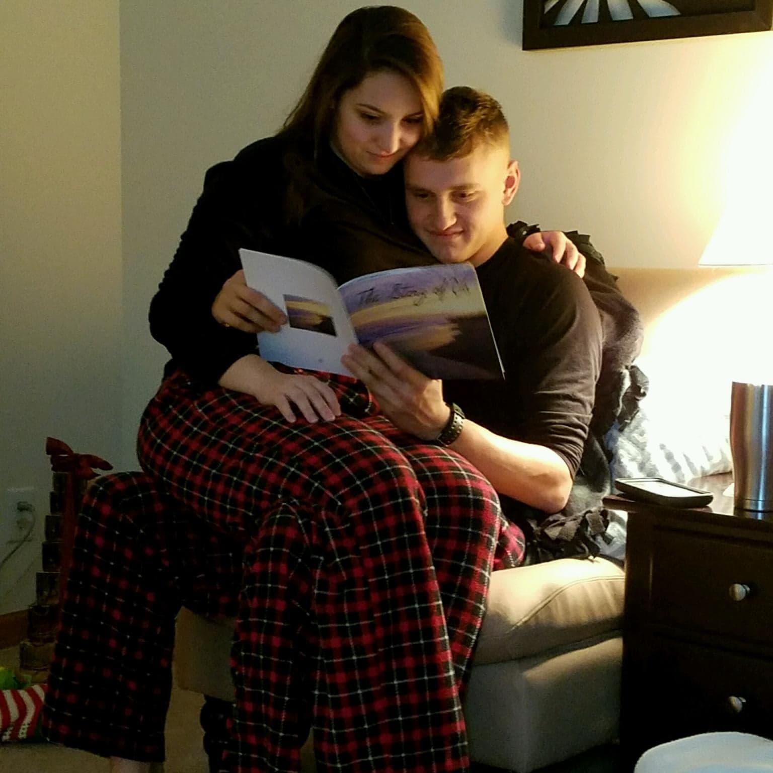 ... and Cody quickly learned that matching PJs on Christmas were a must at the Wilkinson House.
