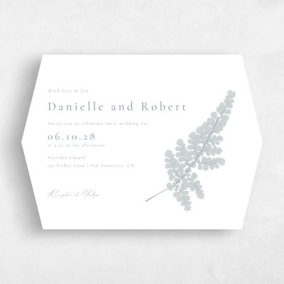 Grey Diamond Wedding Invitation - Dane Landscape
