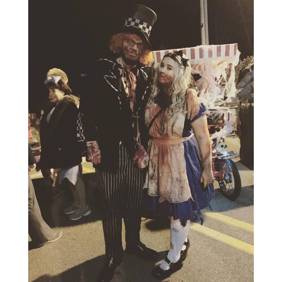 Halloween 2018 - Zombie Alice and the Mad Hatter! We walked in the Douglas Halloween Parade.