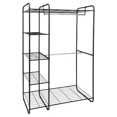 Freestanding Closet - Black/Silver - Room Essentials™