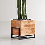 Arcaydia Low Wood and Metal Planter