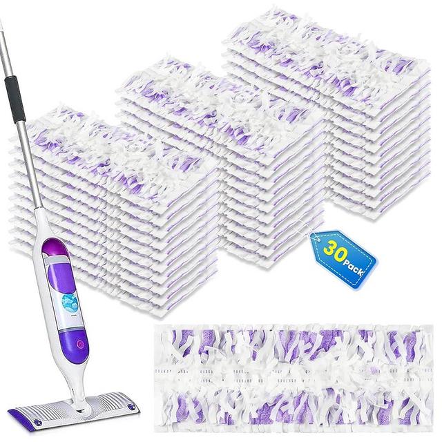30 Count Disposable Powermop Refills for Power Mop Pads, Unscented Spray Cleaning Repalcement Mopping Pads
