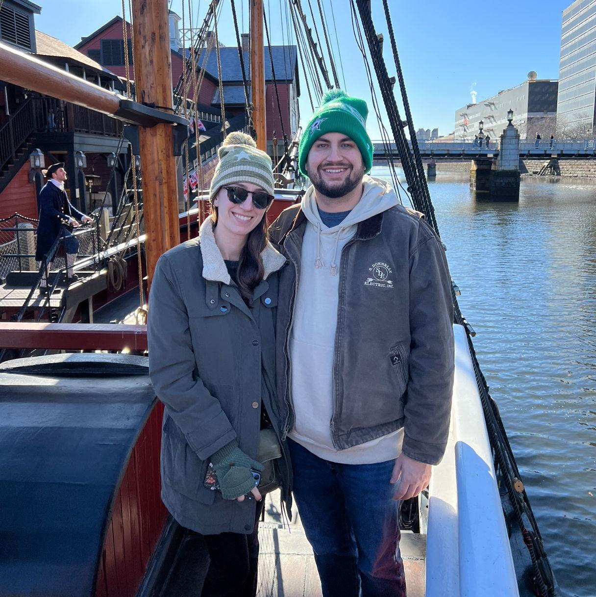 Boston Tea, Dec 2023- this was big on John's BOS bucket list, haha!