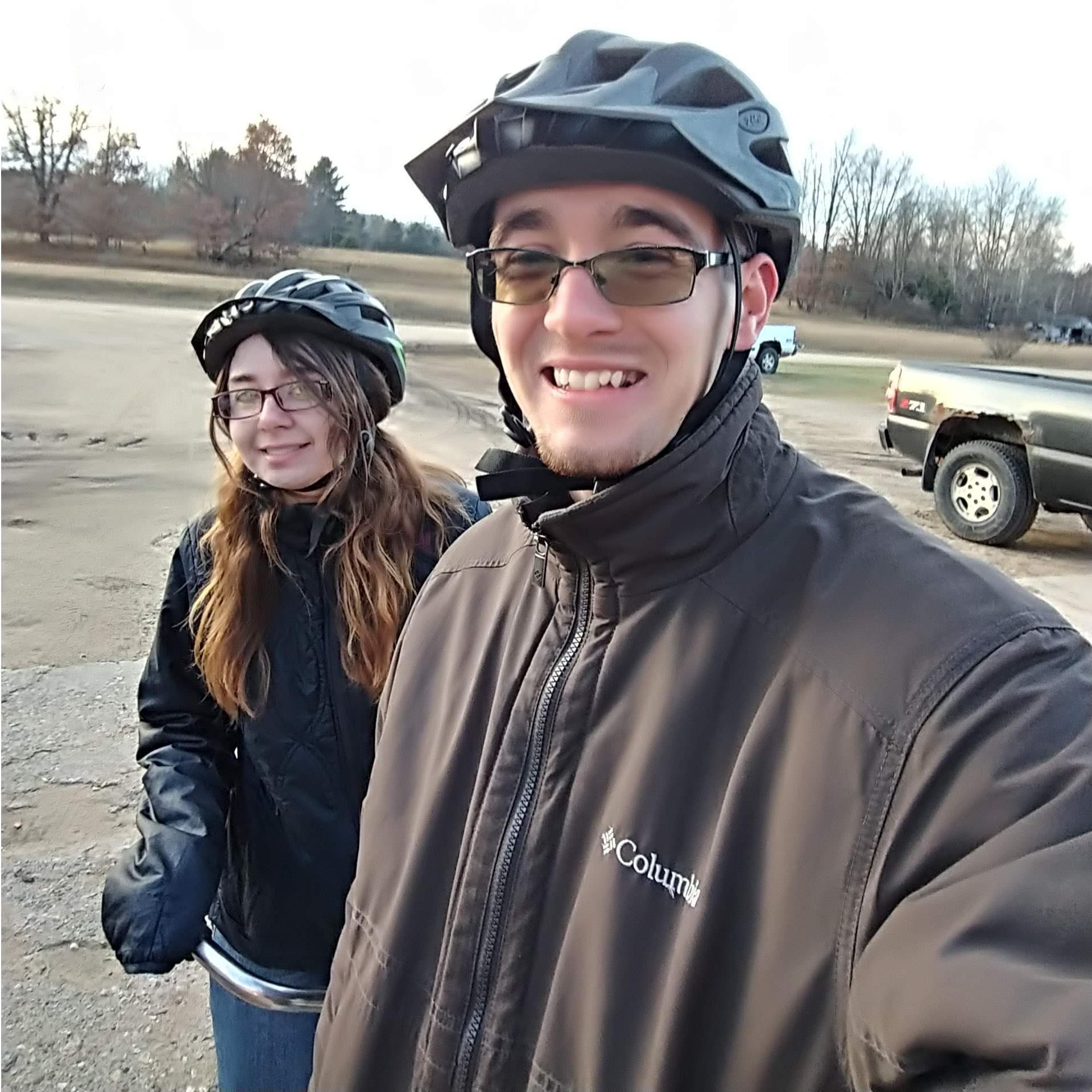 Our first time riding a tandem bike together!