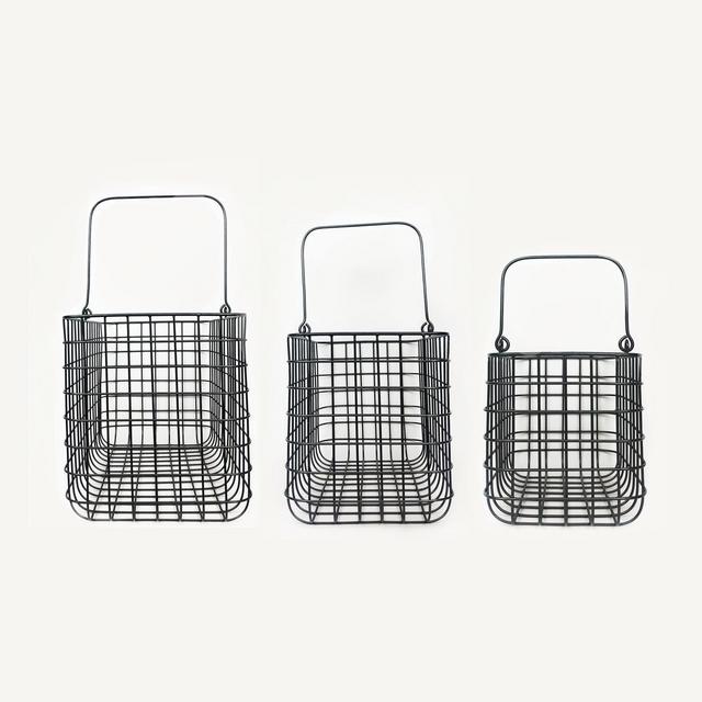 Forever Useful Metal Basket with Handles Set of 3