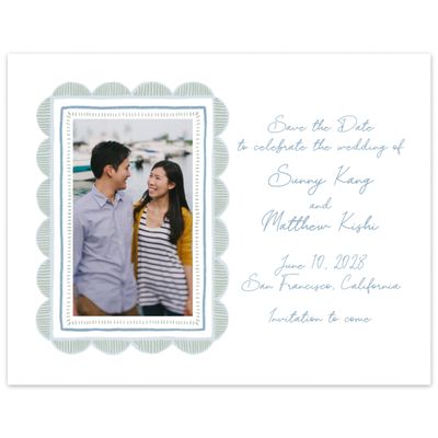 Blue Nautical Wedding Digital Save the Date - Costa Photo
