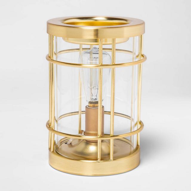 6.5" x 4.5" Edison Bulb Metal Scent Warmer Bronze - Threshold™
