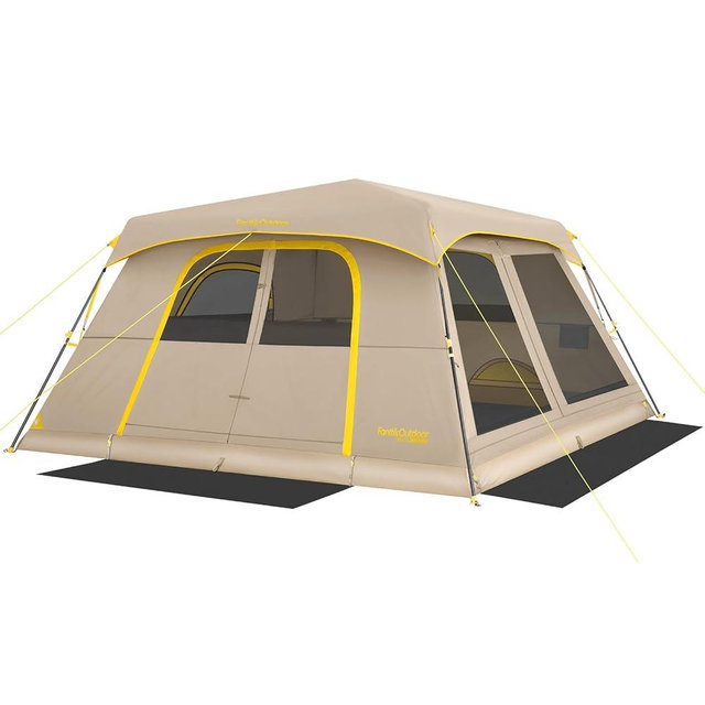 FanttikOutdoor Zeta C8 Air/C10 Air Camping Tent, Lightweight 10 Person Instant Cabin Tent Setup in 60s, 20% Lighter, Ultralight with Carry Bag for Family Camping & Hiking, Upgraded Ventilation