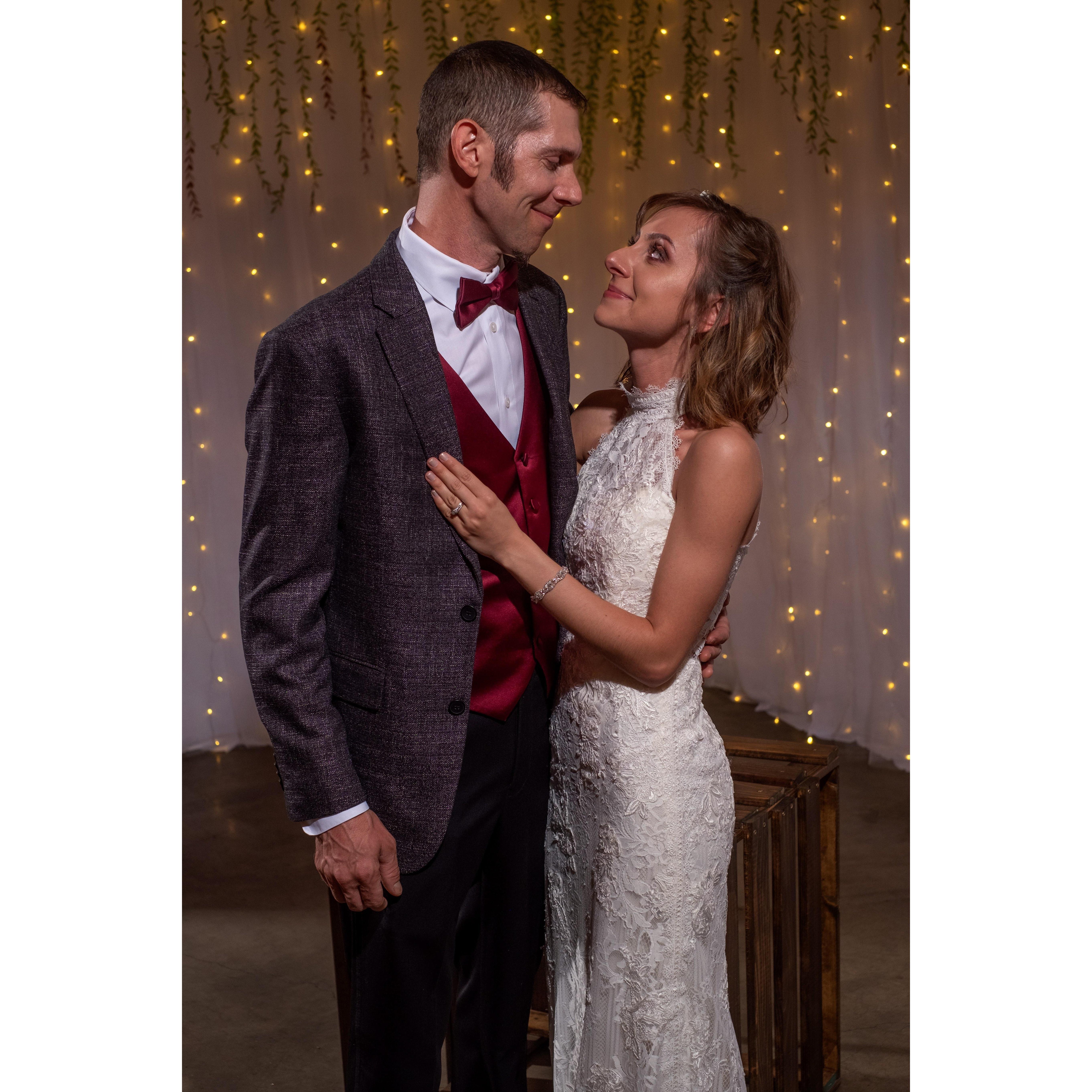 The bride with her father, Steve Arm