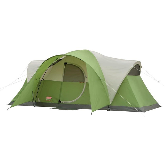 Coleman Montana Camping Tent with Rainfly, Weatherproof Family Tent Sets Up in 15 Mins, Fits Multiple Airbeds