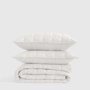 Bamboo Box Quilt Set in White