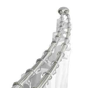 TITAN™ Stainless Steel Dual Install Double Curved Shower Rod in Brushed Nickel