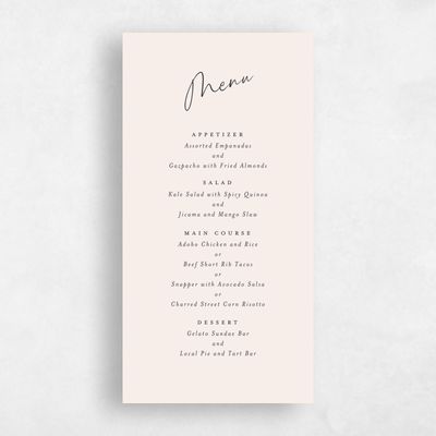 Beige Wedding Menu - Atlas