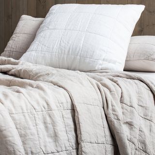 Linen Box Quilted Euro Sham