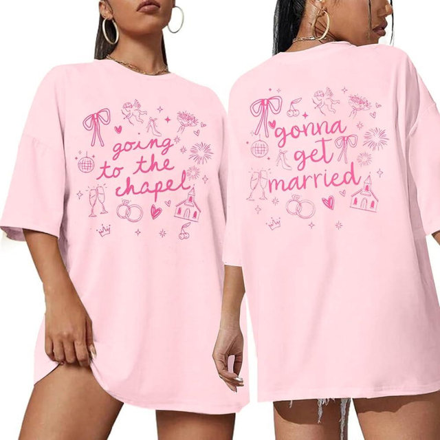 Going to The Chapel Shirt Bride to Be Tshirt Bride Engaged Tee Bachelorette Wedding Party Casual Short Sleeve Tops