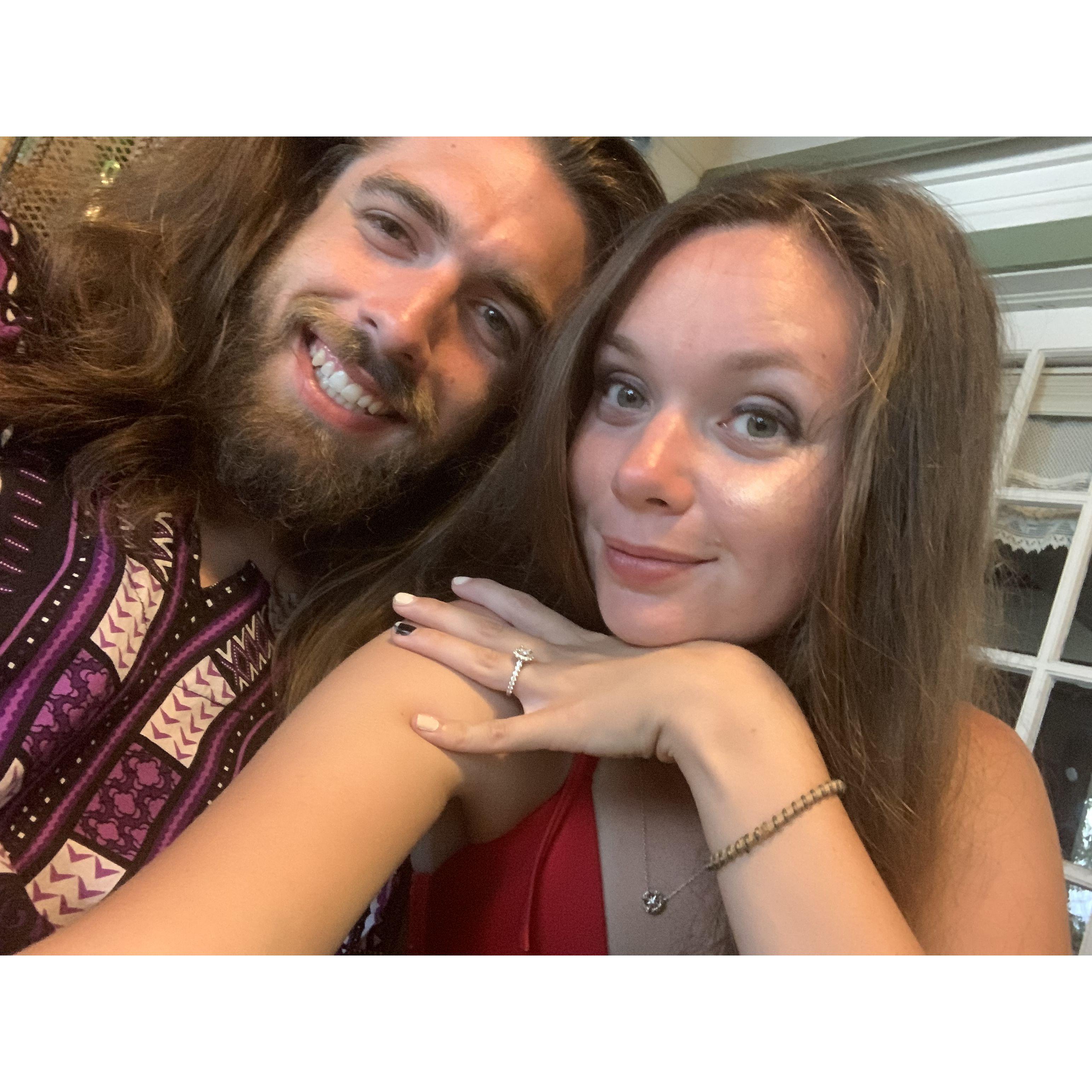 Showing off the ring