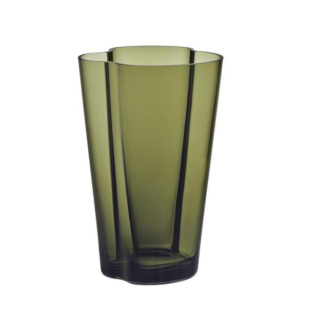 Iittala Aalto Glass Vase, Moss Green