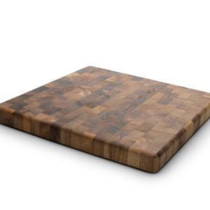 Ironwood Gourmet 28218 Square Charleston End Grain Chef's Board , Acacia Wood 14" Square