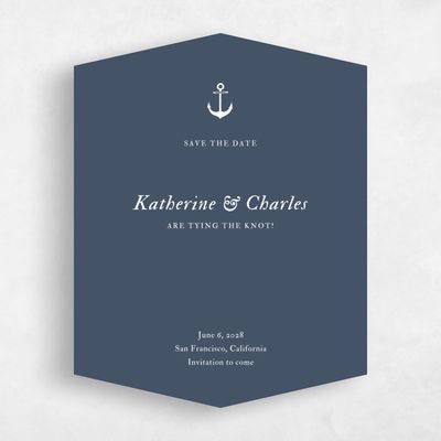 Blue Diamond Wedding Save the Date - Providence Type