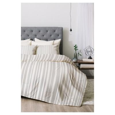 Gray Lisa Argyropoulos Stripe Comforter Set (Queen) 3pc - Deny Designs®