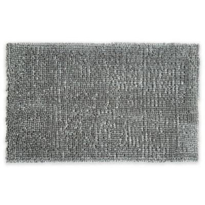 Home Dynamix Ultimate Luxury Solid 21" x 34" Bath Mat in Grey