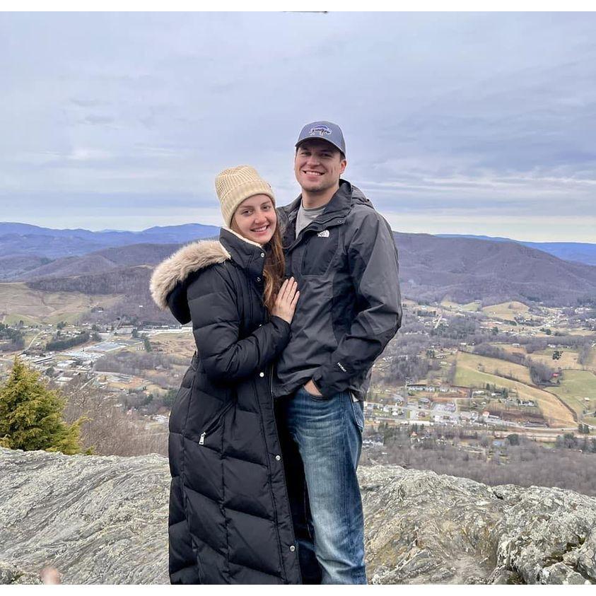 Hiking in Lucas' hometown.