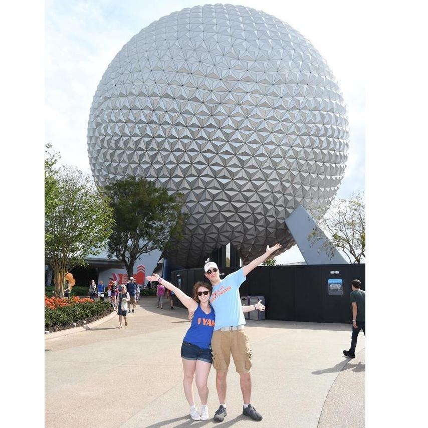 Their first time at Epcot together! Long live the golf ball!