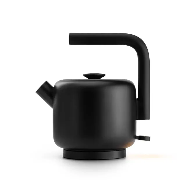 Fellow 1.5L Clyde Electric Tea Kettle Matte Black: Stainless Steel, 1500W, Plastic Lid, Steel Handle, 5.51 lbs, 10.62" Height