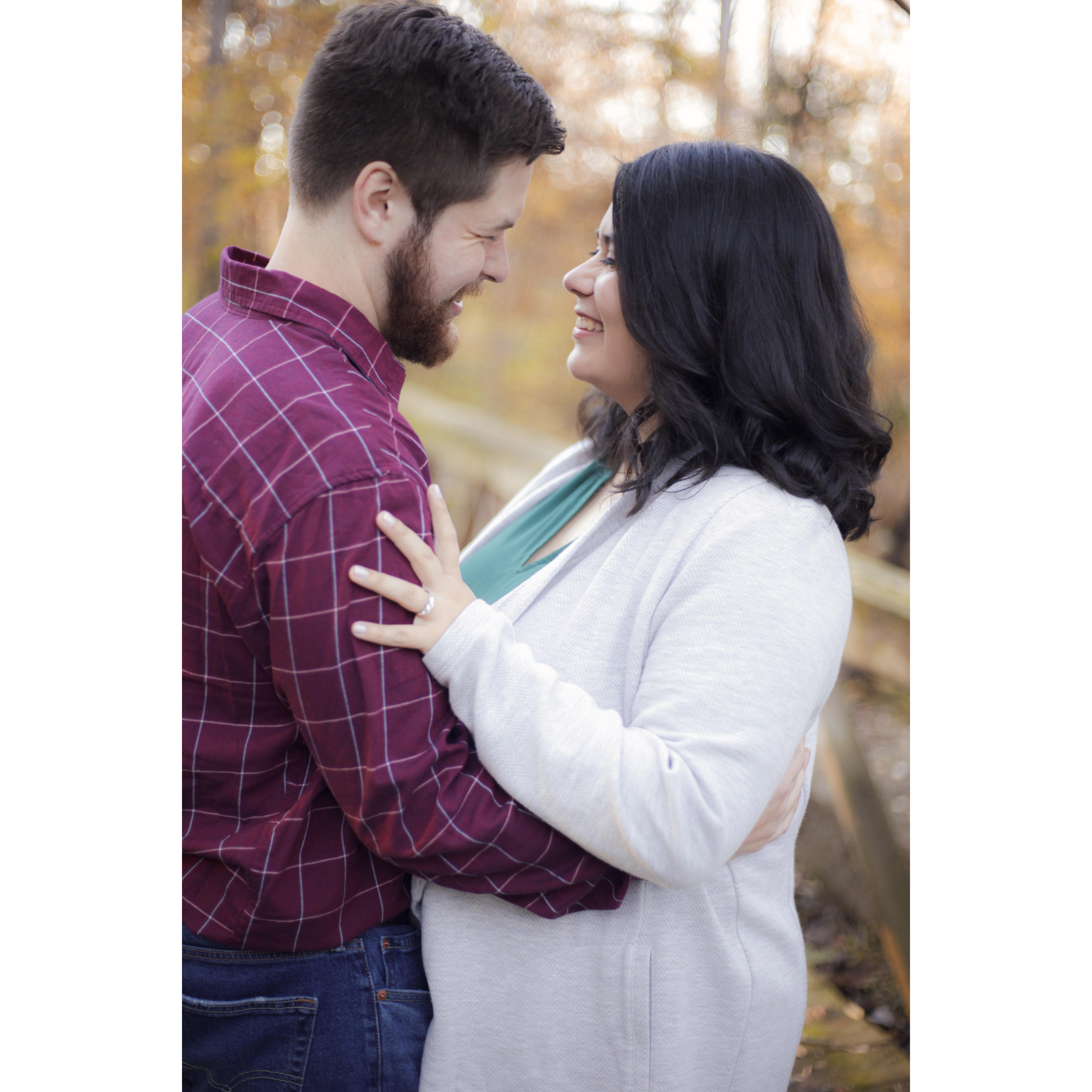 Engagement Photo Shoot credit goes to Lauren Harder. Location is Roanoke Canal Trail.