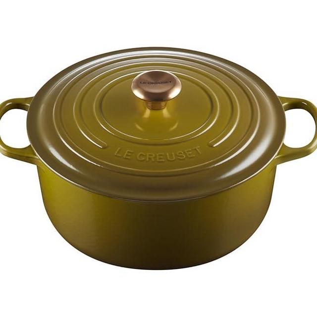 Le Creuset Enameled Cast Iron Signature Round Dutch Oven, 7.25 qt., Olive