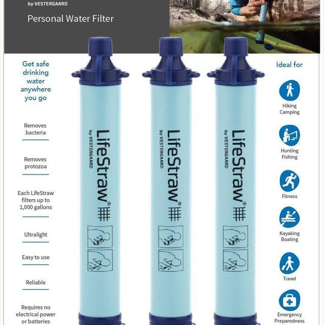 LifeStraw Personal Water Filter Hiking, Camping, Travel Emergency Preparedness