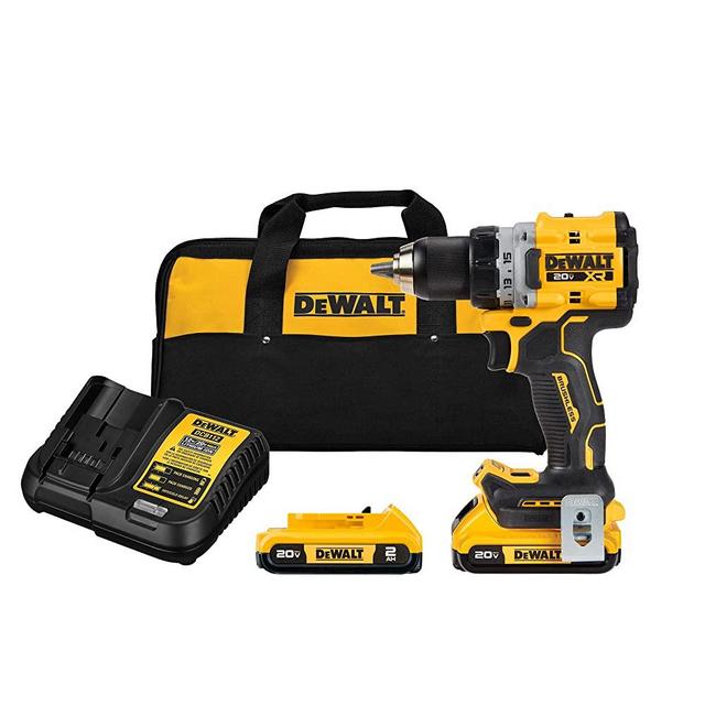 DEWALT 20V MAX* XR® Brushless Cordless 1/2 in. Drill/Driver Kit (DCD800D2), Yellow