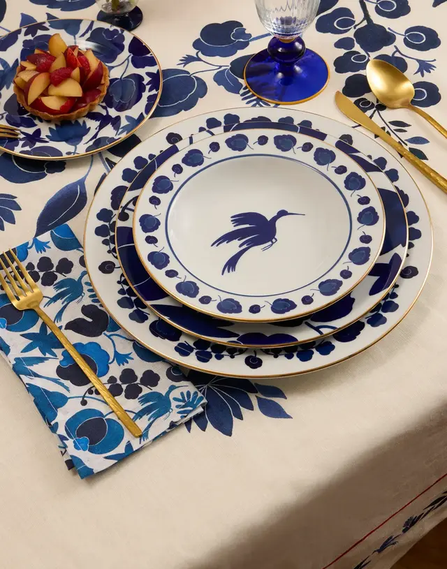 Dinner Plates Set Of 2 Wildbird Blue