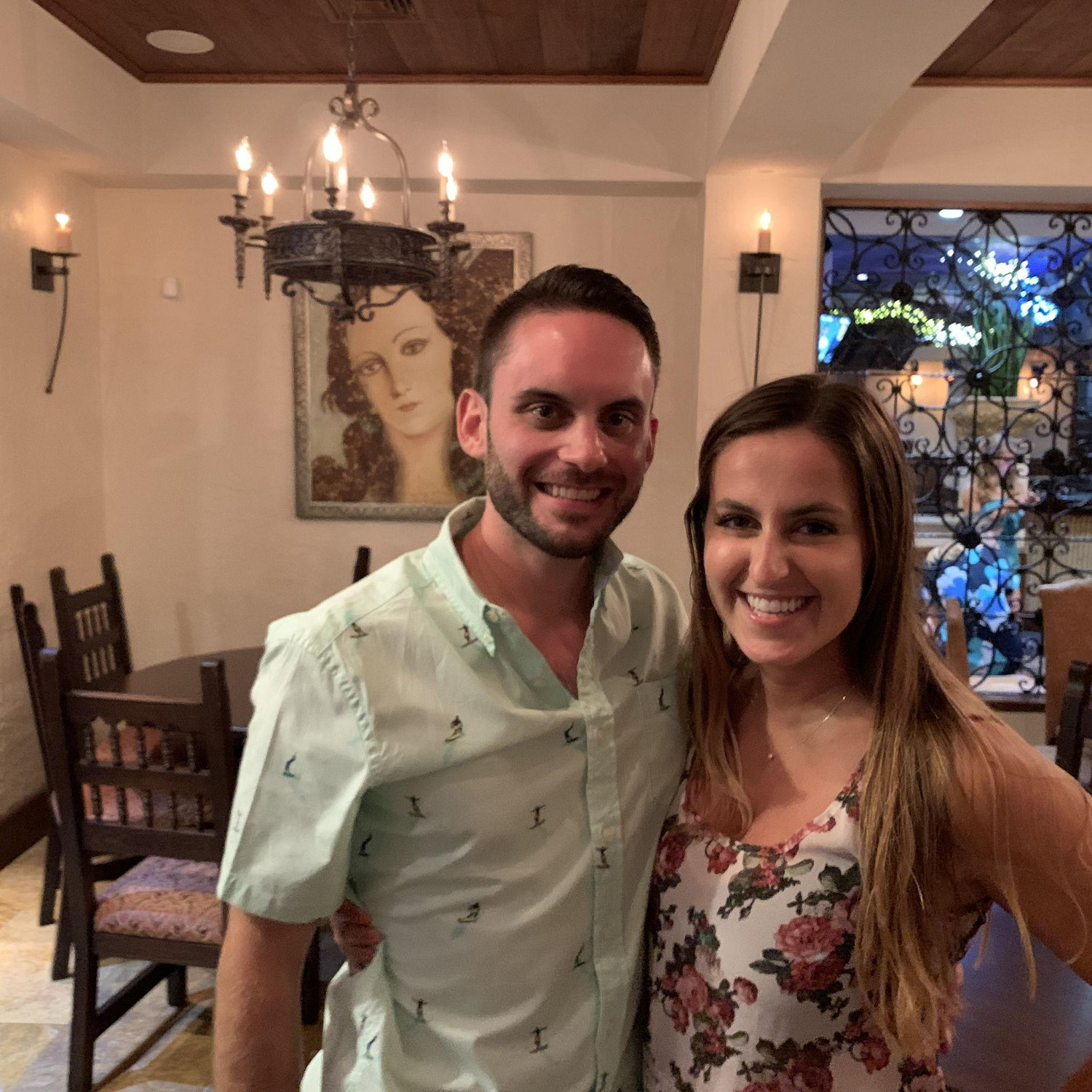 Date night two months after we met, at Sofia's in Margate, NJ, in August 2021.