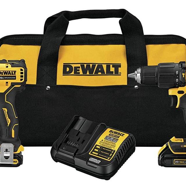 DEWALT ATOMIC 20V MAX Combo Kit with Hammer Drill & Impact Driver, 2-Tool (DCK279C2)