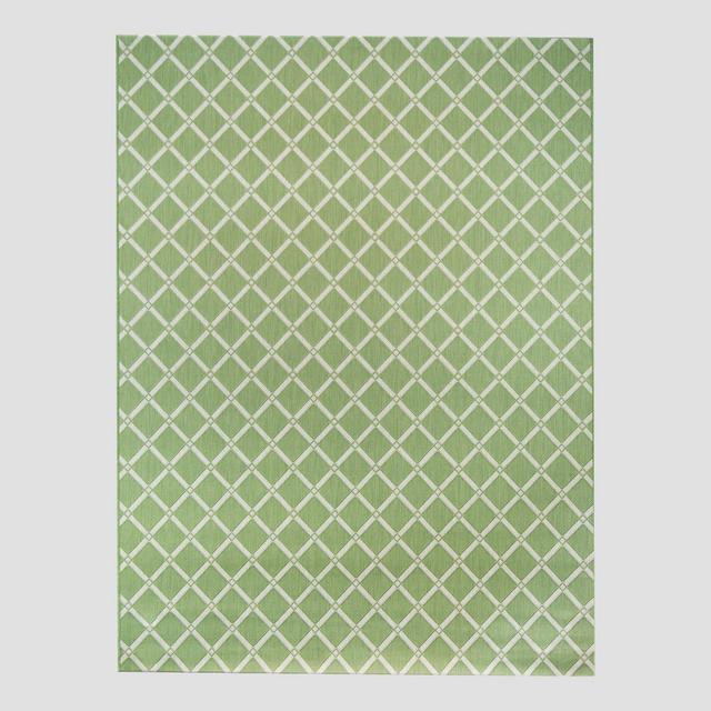 5' x 7' Garden Lattice Outdoor Rug Sage - Threshold™