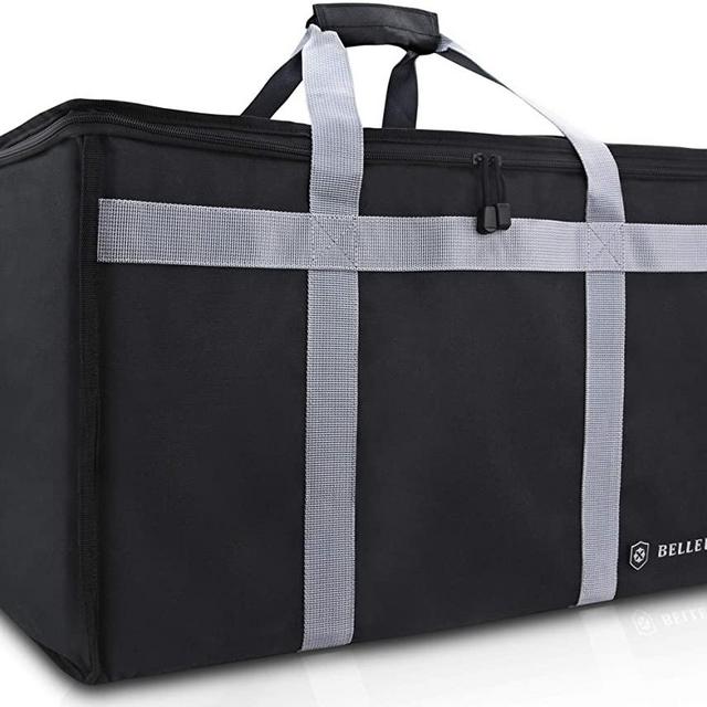 BELLEFORD Insulated Food Delivery Bag XXL - 23x14x15" Waterproof Grocery Storage [Warm & Cool] - Buffet Server, Warming Tray, Lunch Container Store - Pizza Box, Chafing Dish & Casserole Carrying Case