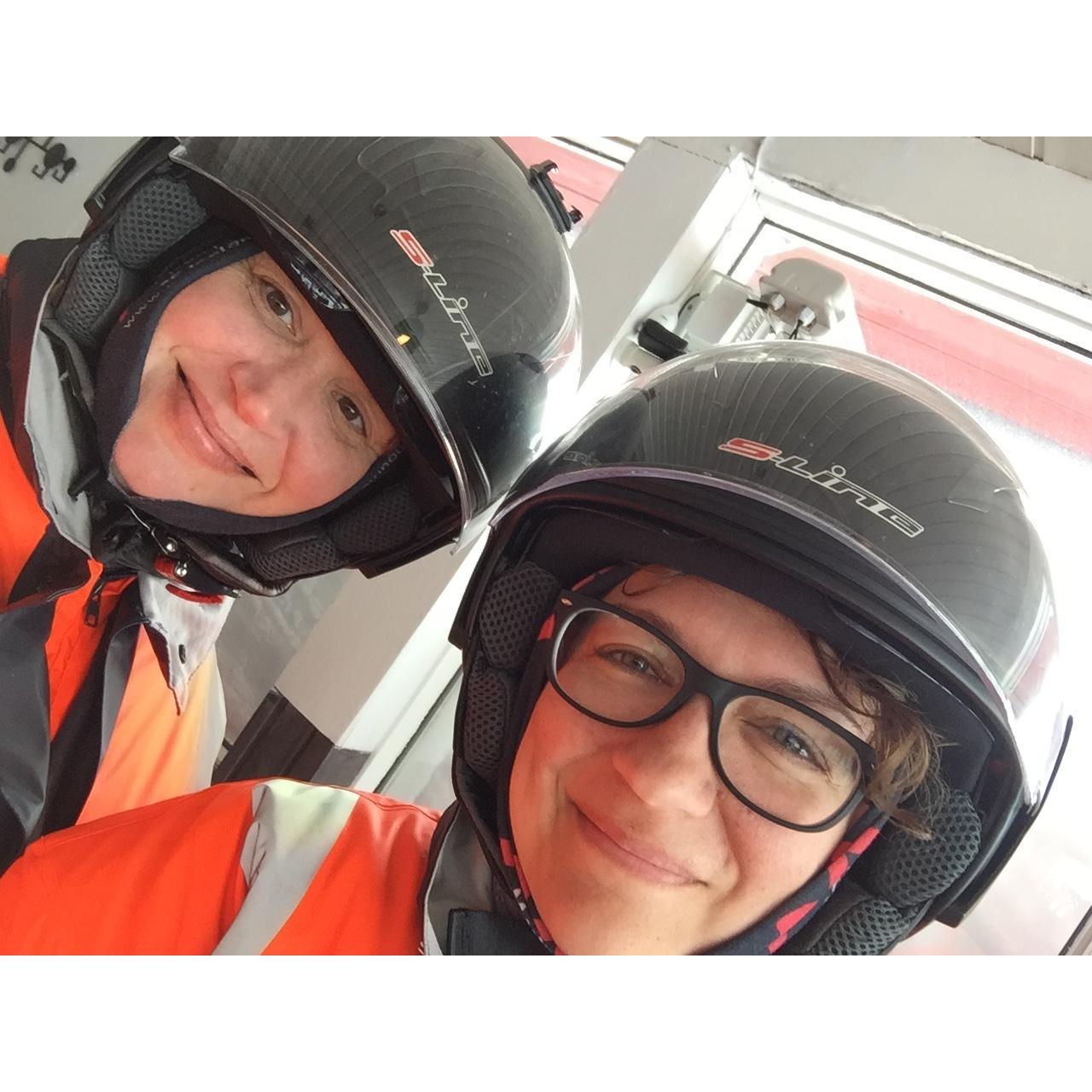 Prepared for our ride in to the iceberg in Iceland!