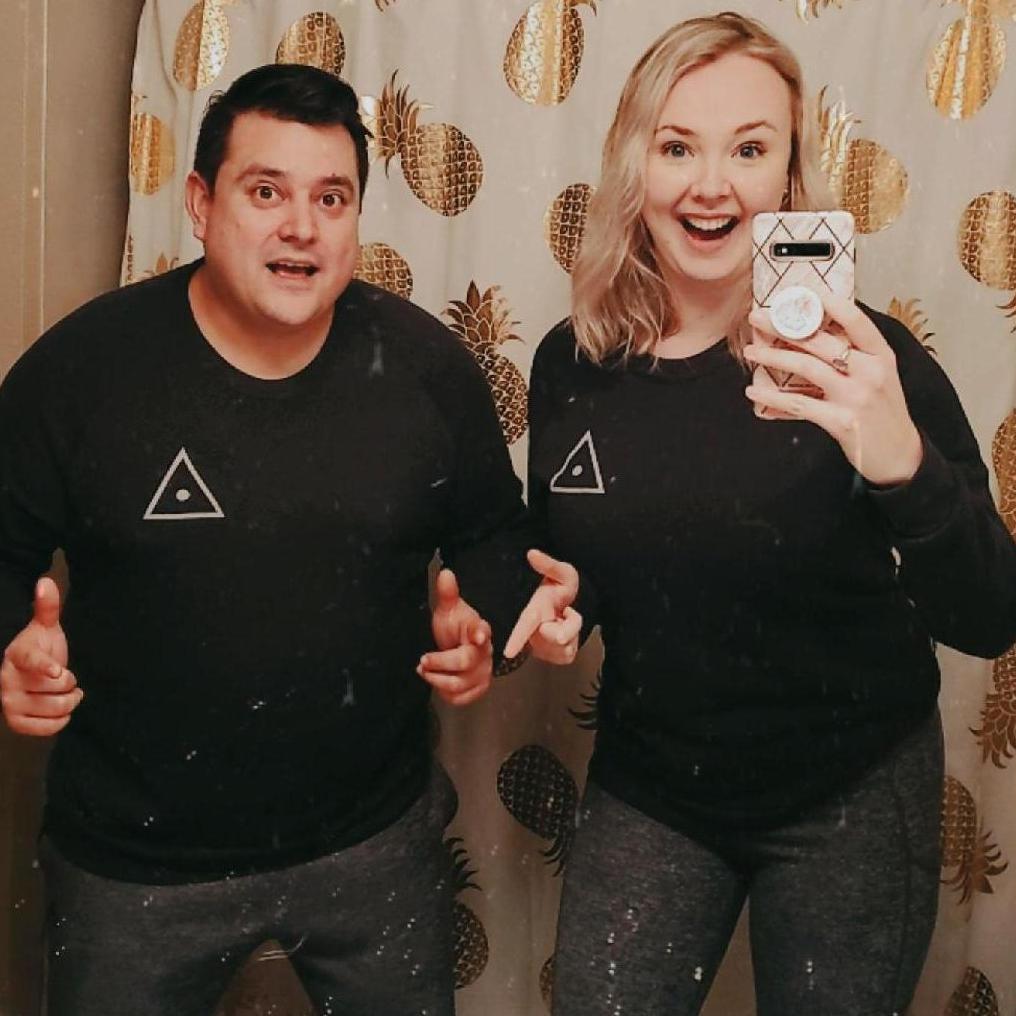 Matching sweatshirts to our favorite Seattle brewery!