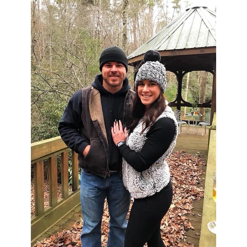 The first picture after the proposal at the gazebo. Ellijay, GA Dec. 2018