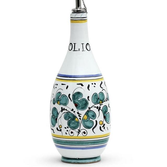 ORVIETO GREEN ROOSTER: Olive Oil Bottle Dispenser