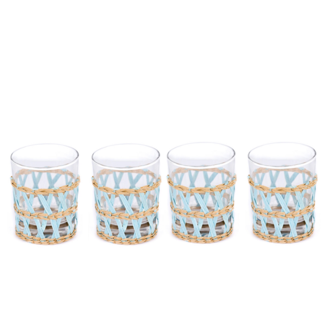 Island Wrapped Tumbler Light Blue, Set of 4
