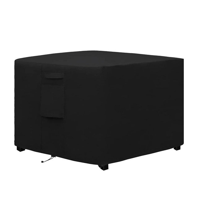 Easy-Going Outdoor Fire Pit Cover Square 32" Lx32 Wx24 H, Durable Outdoor Gas Firepit Cover, Waterproof and Weatherproof Cover for Fire Pit, Black