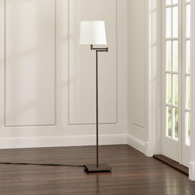 Adams Bronze Swing Arm Floor Lamp