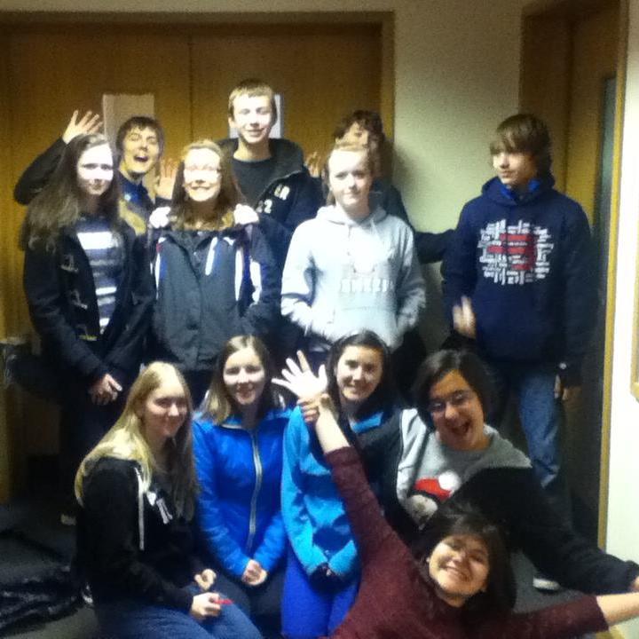 Marcel is the second person from the left in the back, Anna is the second person from the left in the front row. This was probably 2013.