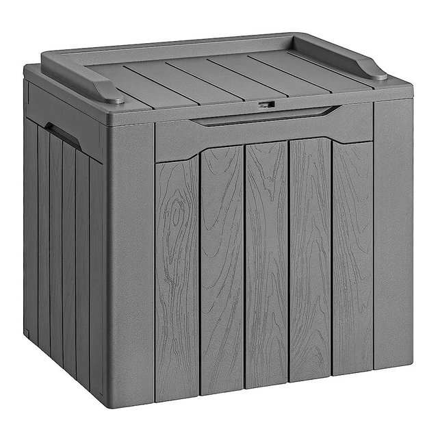 Devoko 30 Gallon Resin Deck Box Outdoor Indoor Waterproof Storage Box for Patio Pool Accessories Storage for Toys Cushion Garden Tools (30 Gallon, Grey)