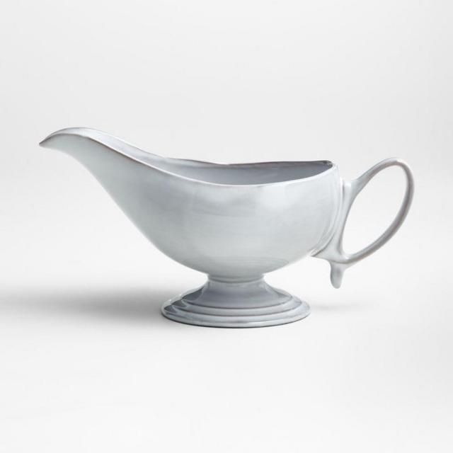 Lira White Porcelain Gravy Boat